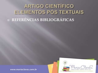  REFERÊNCIAS BIBLIOGRÁFICAS
 