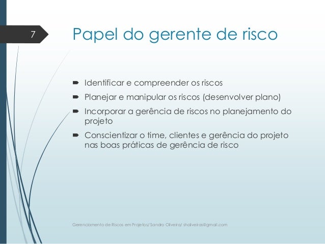 Gerenciamento de risco forex