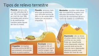 Tipos de relevo terrestre
 