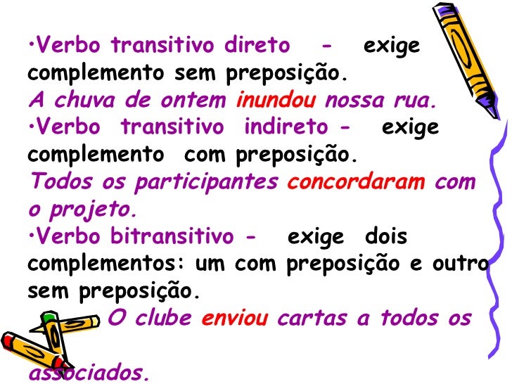 O Que é Verbo Transitivo Direto Exemplos