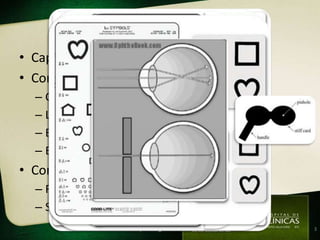 Acuidade Visual
• Capacidade de enxergar objetos
• Como testar
  – Carta de Snellen (6m ou 20 pés)
  – LEA
  – ETDRS
  – E chart
• Como registrar
  – Fração (ex. 20/200), CD, mm, PL
  – SC, CC, St
                                      3
 