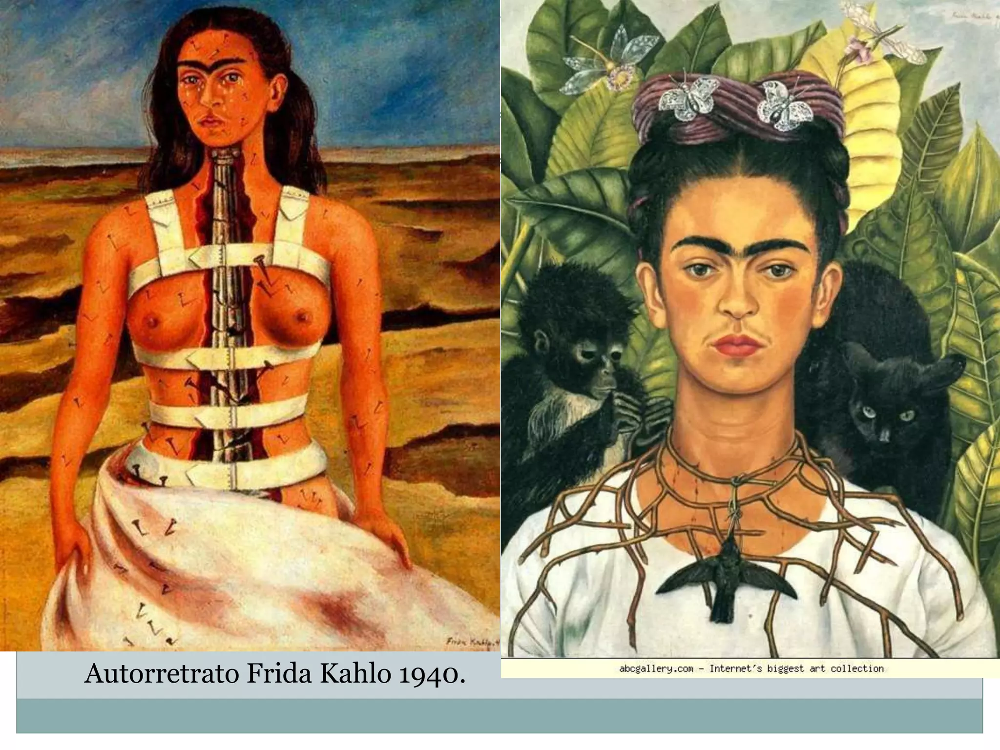 Autorretrato Frida Kahlo 1940.
 
