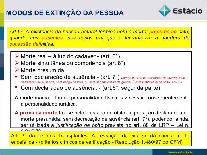 A Sucessão Da Pessoa Natural Ocorre Com