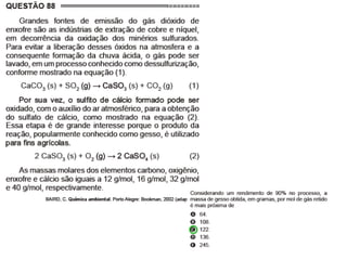 Correção Química ENEM 2014