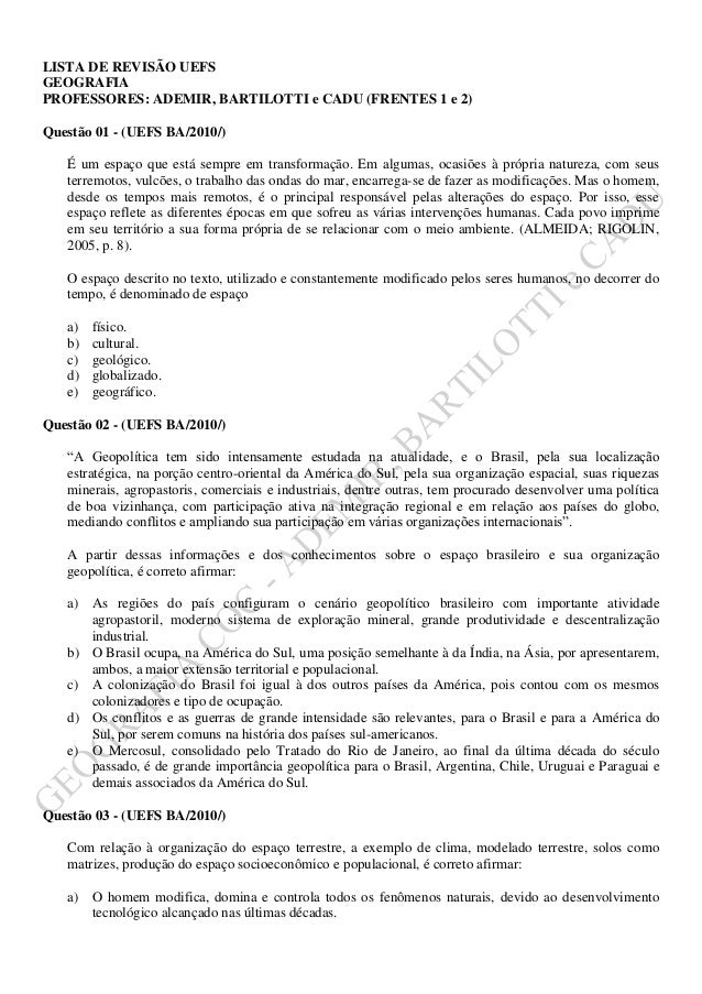 Revisao geografia