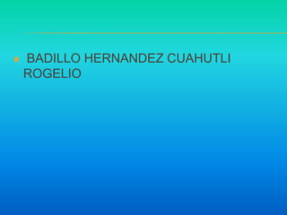 BADILLO HERNANDEZ CUAHUTLI ROGELIO  