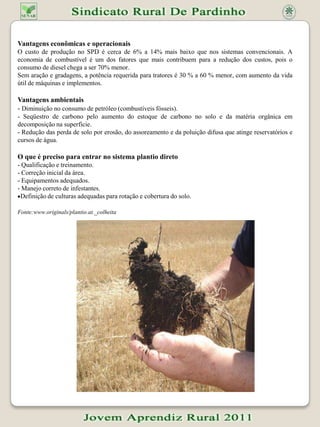 Manejo integrado de solo e água   Fornecer os conceitos básicos de manejo e conservação de água e solo, bem como abordar técnicas modernas de caracterização e mapeamento dos fatores que interferem na degradação e recuperação de água e solos. O Curso também objetiva apresentar técnicas avançadas de abordagem para tornar os sistemas de produção mais sustentáveis. Princípios relacionados ao ciclo hidrológico associados à conservação de água e solo. Tipos de degradação e práticas de conservação do solo. Indicadores de sustentabilidade e custo ambiental da degradação do solo. Fundamentos de geoprocessamento aplicados ao manejo de solo e água.  Cisterna - Para aumentar a disponibilidade e melhorar a qualidade das águas para consumo humano no meio rural, a Embrapa Semi-Árido adaptou diferentes modelos de cisternas, que atualmente constituem a base do Programa de 1 milhão de Cisternas - P1MC, no Semi-Árido, do governo federal, atendendo, da mesma forma, a um milhão de famílias rurais . Antes, a maioria destas famílias era atendida por meio de carros-pipa, ou buscando água a longas distâncias, sem garantia tanto da disponibilidade quanto da qualidade das águas. Em pesquisas realizadas pela Embrapa Semi-Árido, juntamente com a Companhia Pernambucana de Saneamento, identificou-se a presença de coliformes nas águas de muitas cisternas. Diante disto, há necessidade de capacitação dessas famílias com relação ao manejo adequado da água, visando reduzir os riscos de contaminação.  Barragem subterrânea A barragem subterrânea é uma tecnologia simples, porém requer um manejo adequado para sua operação e manutenção. Os custos de implantação variam em função de fatores como comprimento da parede, material utilizado, profundidade da camada impermeável, disponibilidade de mão-de-obra na família, entre outros. Fonte: http://www.ufrrj.br/institutos                                                                     Fonte imagens: http://www.comciencia.br                 Fonte imagens: http://www.comciencia.br Manejo integrado de solo e água Fornecer os conceitos básicos de manejo e conservação de água e solo, bem como abordar técnicas modernas de caracterização e mapeamento dos fatores que interferem na degradação e recuperação de água e solos. O Curso também objetiva apresentar técnicas avançadas de abordagem para tornar os sistemas de produção mais sustentáveis.Princípios relacionados ao ciclo hidrológico associados à conservação de água e solo. Tipos de degradação e práticas de conservação do solo. Indicadores de sustentabilidade e custo ambiental da degradação do solo. Fundamentos de geoprocessamento aplicados ao manejo de solo e água. Cisterna - Para aumentar a disponibilidade e melhorar a qualidade das águas para consumo humano no meio rural, a Embrapa Semi-Árido adaptou diferentes modelos de cisternas, que atualmente constituem a base do Programa de 1 milhão de Cisternas - P1MC, no Semi-Árido, do governo federal, atendendo, da mesma forma, a um milhão de famílias rurais . Antes, a maioria destas famílias era atendida por meio de carros-pipa, ou buscando água a longas distâncias, sem garantia tanto da disponibilidade quanto da qualidade das águas. Em pesquisas realizadas pela Embrapa Semi-Árido, juntamente com a Companhia Pernambucana de Saneamento, identificou-se a presença de coliformes nas águas de muitas cisternas. Diante disto, há necessidade de capacitação dessas famílias com relação ao manejo adequado da água, visando reduzir os riscos de contaminação. Barragem subterrâneaA barragem subterrânea é uma tecnologia simples, porém requer um manejo adequado para sua operação e manutenção. Os custos de implantação variam em função de fatores como comprimento da parede, material utilizado, profundidade da camada impermeável, disponibilidade de mão-de-obra na família, entre outros.Fonte: http://www.ufrrj.br/institutos￼                               ￼Fonte imagens: http://www.comciencia.br Fonte imagens: http://www.comciencia.brManejo integrado de solo e água Fornecer os conceitos básicos de manejo e conservação de água e solo, bem como abordar técnicas modernas de caracterização e mapeamento dos fatores que interferem na degradação e recuperação de água e solos. O Curso também objetiva apresentar técnicas avançadas de abordagem para tornar os sistemas de produção mais sustentáveis.Princípios relacionados ao ciclo hidrológico associados à conservação de água e solo. Tipos de degradação e práticas de conservação do solo. Indicadores de sustentabilidade e custo ambiental da degradação do solo. Fundamentos de geoprocessamento aplicados ao manejo de solo e água. Cisterna - Para aumentar a disponibilidade e melhorar a qualidade das águas para consumo humano no meio rural, a Embrapa Semi-Árido adaptou diferentes modelos de cisternas, que atualmente constituem a base do Programa de 1 milhão de Cisternas - P1MC, no Semi-Árido, do governo federal, atendendo, da mesma forma, a um milhão de famílias rurais . Antes, a maioria destas famílias era atendida por meio de carros-pipa, ou buscando água a longas distâncias, sem garantia tanto da disponibilidade quanto da qualidade das águas. Em pesquisas realizadas pela Embrapa Semi-Árido, juntamente com a Companhia Pernambucana de Saneamento, identificou-se a presença de coliformes nas águas de muitas cisternas. Diante disto, há necessidade de capacitação dessas famílias com relação ao manejo adequado da água, visando reduzir os riscos de contaminação. Barragem subterrâneaA barragem subterrânea é uma tecnologia simples, porém requer um manejo adequado para sua operação e manutenção. Os custos de implantação variam em função de fatores como comprimento da parede, material utilizado, profundidade da camada impermeável, disponibilidade de mão-de-obra na família, entre outros.Fonte: http://www.ufrrj.br/institutos￼                               ￼Fonte imagens: http://www.comciencia.br Fonte imagens: http://www.comciencia.br