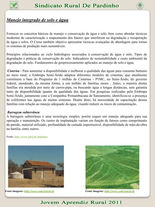 Pode ser usada regularmente para monitorar e avaliar as mudanças dos nutrientes no solo (POTAFOS, 1998).POR QUE FAZER ANÁLISE DE SOLO ?A realização da análise de solo é importante, pois somente os dados obtidos a campo através da observação visual não são suficientes para se determinar possíveis problemas nutricionais das plantas.Deve-se fazer a análise de solo como parte de um planejamento da instalação das culturas agrícolas ou florestais. Serve como prevenção para futuros problemas nutricionais que podem facilitar o aparecimento de pragas e doenças. Com a realização da análise pode-se chegar a aumentar a lucratividade, pois haverá um aumento da produção e da resistência da planta, diminuindo os gastos com agrotóxicos (inseticidas, herbicidas e fungicidas). Em conseqüência disso, haverá uma melhor qualidade de vida e menor impacto ambiental.A análise de solo é um instrumento que pode auxiliar o produtor rural a aumentar a lucratividade da exploração agrícola ou florestal e a acompanhar as mudanças da fertilidade do solo. Deve ser utilizada, juntamente com outras informações, como um guia para as recomendações de uso de calcário e adubos (minerais e orgânicos).A análise de solos apresenta duas funções:Indicar os níveis de nutrientes no solo, possibilitando o desenvolvimento de um programa de calagem e adubação;Pode ser usada regularmente para monitorar e avaliar as mudanças dos nutrientes no solo (POTAFOS, 1998).Fonte: http://www.soloplan.agrarias.ufpr.br/analisedesolo.htmMisturar e preparar amostras para envio ao laboratório. Análise e correção de soloA realização da análise de solo é importante, pois somente os dados obtidos a campo através da observação visual não são suficientes para se determinar possíveis problemas nutricionais das plantas.Deve-se faer a análise de solo como parte de um planejamento da instalação das culturas agrícolas ou florestais. Serve como prevenção para futuros problemas nutricionais que podem facilitar o aparecimento de pragas e doenças. Com a realização da análise pode-se chegar a aumentar a lucratividade, pois haverá um aumento da produção e da resistência da planta, diminuindo os gastos com agrotóxicos (inseticidas, herbicidas e fungicidas). Em conseqüência disso, haverá uma melhor qualidade de vida e menor impacto ambiental.A análise de solo é um instrumento que pode auxiliar o produtor rural a aumentar a lucratividade da exploração agrícola ou florestal e a acompanhar as mudanças da fertilidade do solo. Deve ser utilizada, juntamente com outras informações, como um guia para as recomendações de uso de calcário e adubos (minerais e orgânicos).A análise de solos apresenta duas funções:Indicar os níveis de nutrientes no solo, possibilitando o desenvolvimento de um programa de calagem e adubação;