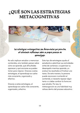 Estrategias Metacognitivas para un Aprendizaje Autónomo y Efectivo | PDF