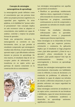 ESTRATEGIAS META COGNITIVAS DE APRENDIZAJE | PDF