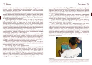 73Espaço do Adolescente72 Homenagens
ex-escravos fugidos que resiste ao cerco colonial, entre eles Ganga Zumba , um
príncipe africano . Tempos depois, seu herdeiro e afilhado, Zumbi , contesta as
ideias conciliatórias de Ganga Zumba (Príncipe)e enfrenta o maior exército jamais
visto na História colonial brasileira.
	 Ser Zumbi é resistir e a história de Antonio Pompeo como a história de muitos
de nossos protagonistas negros é de resistência e superação. O legado deste homem
também adentra o sistema prisional e critica a hipocrisia de nossa sociedade que
reafirma que somos todos iguais. Isto revela-se na obra ficcional “Quase dois irmãos”
que há mais desigualdades nas igualdades.
	 No filme, Miguel é um Senador da República que visita seu amigo de infância
Jorge (Antonio Pompeo), que se tornou um poderoso traficante de drogas do Rio
de Janeiro, para lhe propôr um projeto social nas favelas. Apesar de suas origens
diferentes eles se tornaram amigos nos anos 50, pois o pai de Miguel tinha paixão
pela cultura negra e o pai de Jorge era compositor de sambas. Nos anos 70 eles se
encontram novamente, na prisão de Ilha Grande. Ali as diferenças raciais eram mais
evidentes: enquanto a maior parte dos prisioneiros brancos estava lá por motivos
políticos, a maioria dos prisioneiros negros era de criminosos comuns.
	 De volta a história de Pompeo, ele vai morar em Brasília como diretor de
Promoção, Estudos, pesquisas e Divulgação da cultura Afro-brasileira da Fundação
palmares ligada ao Ministério da Cultura do Brasil.
	 Foi idealizador do projeto A cor da cultura e juntou-se a força intelectual de
Wania Santanna e de Luiz Antonio Pilar para formatar suas ideias. Foram muitas
reuniões e mais profissionais foramagregando-se ao processo para que este tivesse a
consistência que encanta todo o Brasil de norte a sul. O material audiovisual de apoio
pedagógico está disponível na internet e atua em todo o território nacional para a
formação de docentes e estudantes em história e cultura afro-brasileira.
	 Diretor do CIDAN – Centro de Documentação e Informação do Artista Negro
junto com a amiga Zeze Motta criou um projeto de escola para o audiovisual com
cursos certificados e apoio da PETROBRÁS.
	 Em 2010 volta a Rede Globo na série Força Tarefa.
	 Sua volta a Record em rebelde (2011) faz com que ele mude-se para Pedra de
Guaratiba com o intuito de aproximar-se mais do local de gravação. Prossegue na
emissora com Balacobaco (2012). Tive a oportunidade de falar contigo no natal, na
passagem de ano e sabemos que hoje a alegria de seus olhos era sua filha Kethelen, mas
hoje é o seu dia de retornar ao Reino de Xangô que o recebe com o amor incondicional
de mamãe Oxum. Tudo isto porque a única certeza que temos é a de que voltaremos a
essência e sigo desejando que nós também cumpramos nosso destino. Obrigada, meu
amigo, por ter cruzado suas pegadas com a minha na areia da vida.
	 As expressões artísticas do Espaço Adolescente fazem parte de projetos
desenvolvidos nas escolas estaduais localizadas nas unidades do Novo Degase.
Publicamos nessa edição da AÚ, poesias dos alunos do Colégio Estadual Jornalista
Barbosa Lima Sobrinho (CAI- Baixada1
) e do Colégio Estadual Padre Carlos Leôncio
da Silva (CENSE-Dom Bosco2
).
	 O C.E. Jornalista Barbosa Lima Sobrinho, desde 2004, realiza o Projeto Casa do
Escritor, um mergulho no universo literário de vários autores nacionais. Publicou
os livros Pássaros aprisionados (2012) e O canto dos pássaros aprisionados (2014). A
mediação das atividades é feita pela professora Julianna Jansen.
	 Na Sala de Leitura, do mesmo colégio, é desenvolvida a Oficina de Leitura,
coordenada pela professora Marcia Lima. No final de cada ano letivo, as poesias do
projeto são apresentadas no Sarau da Cidadania.
	 No C.E. Padre Carlos Leôncio da Silva, a professora Edileuza Lobo, realiza
nas aulas regulares de história, a criação coletiva e colaborativa de poemas.
As produções em arte literária geram nos alunos admiração e a certeza de que podem
criar algo diferente do habitual. O ambiente escolar é influenciado pela poesia. Nos
trabalhos apresentados nesta edição, foram temas geradores: ética, cidadania e
consciência negra. Com essa base para a criação, debates e reflexões referentes ao
preconceito, amores, trabalho, vivências familiares, liberdade e a privação desta,
emergiram nas produções textuais. Os sentimentos, as experiências, os sonhos, as
críticas, comprovam a existência de um grande potencial criativo nos jovens, por
ora, privados de liberdade.
1 Centro de Atendimento Integrado da Baixada Fluminense. Unidade do Novo Degase para cumprimento de medida so-
cioeducativadeprivaçãodeliberdade,paraadolescentesdosexomasculino.FicalocalizadonomunicípiodeBelfordRoxo.
2 Centro de Socioeducação Dom Bosco. Unidade do Novo Degase para cumprimento de medida socioeducativa de
internação provisória. Fica localizado na Ilha do Governador, município do Rio de Janeiro.
Fonte: Acervo Novo DEGASE
 