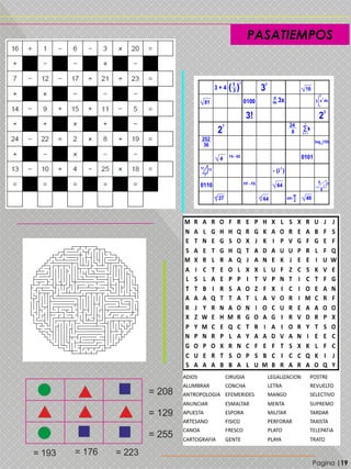 Pagina |19
PASATIEMPOS
 
