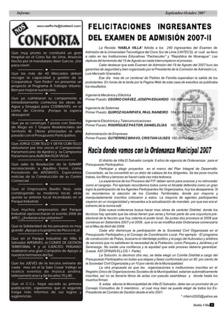 Revista Habla Villa Setiembre 2007