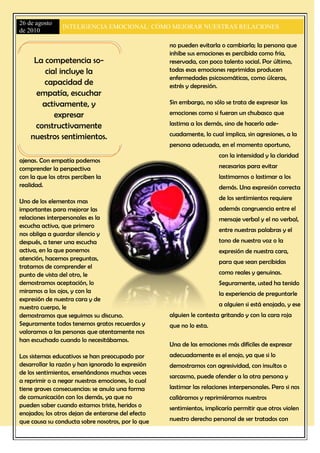 Revista inteligen.emocional
