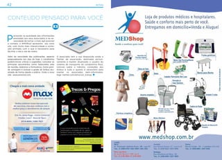 Conteúdo pensado para você
P
ensando na qualidade das informações
prestadas aos seus associados e na ne-
cessidade de tornar o mais ágil possível
o contato, a AMORio2 apresenta seu novo
site, com muito mais interatividade e conte-
údo alinhado com o que é necessário para
facilitar o dia a dia de todos.
Além da velocidade das publicações, aspecto
preponderante nos dias de hoje, o condômino
poderá enviar críticas e sugestões, consultar os
principais documentos como: balancetes, atas
de reunião, relatórios e formulários. Outra gran-
de vantagem é acessar a grade de ônibus atu-
alizada de forma rápida e prática. Visite o novo
site: www.amorio2.com
O associado tem a sua disposição ainda o
Twitter da associação, destinado exclusi-
vamente a manter atualizado o usuário do
sistema de transporte do condomínio Rio2,
notícias sobre o trânsito, condições dos
ônibus e tudo o quanto é necessário para
manter os associados bem-informados.
Siga: twitter.com/amorio2_transp.
42 NOTAS
 