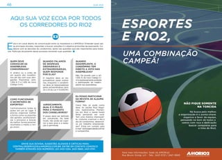 46 Transporte46 sua voz
Aqui sua voz ecoa por todos
os corredores do Rio2
E
ste é um canal aberto de comunicação entre os moradores e a AMORio2. Entender quais são
as principais dúvidas, responder e buscar soluções é o objetivo primordial da associação. Co-
labore com as decisões do condomínio, opine nas questões que são importantes para todos
nós. Participe ativamente desse processo enviando suas questões.
Envie sua dúvida, sugestão, elogios e críticas para:
centraldeserviços@amorio2.com.br. Entre em contato conosco
também através dos números: (21) 2421-1254, 2421-3683, 2421-5741.
Quando falamos
de despesas
ordinárias e
extraordinárias,
quem responde
por elas?
O inquilino deve se res-
ponsabilizar pelas ordiná-
rias, enquanto o condômi-
no deve se responsabilizar
pelas extraordinárias (arts.
22 e 23 da Lei nº 8.245/91).
Juridicamente,
qual é o prazo
para o mandato
dos conselheiros?
O prazo deve ser definido
em convenção. De todo
modo, não pode ser supe-
rior a dois anos e a reelei-
ção é permitida.
Quem deve
convocar as
assembleias
condominiais?
O síndico ou a união de
um quarto dos condômi-
nos em dia com suas obri-
gações financeiras (arts.
1.350 § 1º e 1.355 do novo
Código Civil).
Como funcionará
a secretaria de
esportes?
Centralizaremos todas as
ações em um só lugar. É
preciso organizar melhor
a forma como os esportes
são geridos, profissionali-
zar o processo e buscar,
da melhor forma possível,
resultados a médio e lon-
go prazo.
Quando
inadimplente, o
condômino tem
direito a voto nas
assembleias?
Não. De acordo com o art.
1.335, III, do novo Código Ci-
vil é expressamente proibida
a participação do inadim-
plente nas assembleias.
Eu posso participar
da revista de alguma
forma?
Claro! Não só pode como
deve. As seções Rio2 Negó-
cios, Gastronomia, Momen-
tos em Rio2 e Gente foram
feitas pensando em você.
Tem uma história interessan-
te, costuma vivenciar o dia a
dia do condomínio, desenvol-
ve um trabalho empreende-
dor? Entre em contato pelo
e-mail: rio2@agenciatrato.com.br
e compartilhe.
 