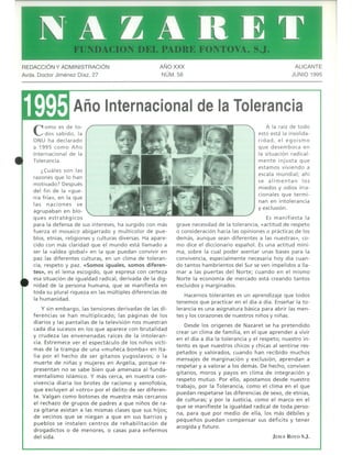1995 Año internacional de la tolerancia