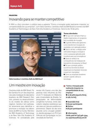 Fábio Gandour é cientista-chefe da IBM Brasil
 