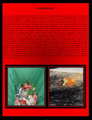REVISTA: ¿QUE PASA CON LA BASURA QUE SE GENERA EN LA ESCUELA? | PDF