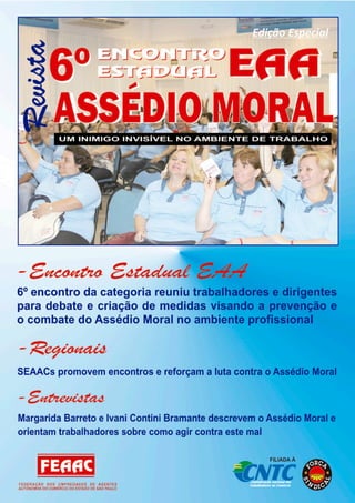 Revista 6º encontro estadual eaa   assédio moral - 122010