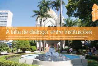 6 AGENDA Araraquara 2016
O PROBLEMA
7AGENDA Araraquara 2016
Afaltadediálogo entreinstituiçõesEm Araraquara, o Agenda foi realizado no Sesc, no dia 29 de abril. Entre os assuntos discutidos, um se destacou: a necessidade de manter abertos e ampliados
os canais de comunicação entre poder público e sociedade; além disso, também se falou da gradativa perda de importância dos conselhos municipais.
AMANDA ROCHA / TRIBUNA ARARAQUARA
Araraquara
 