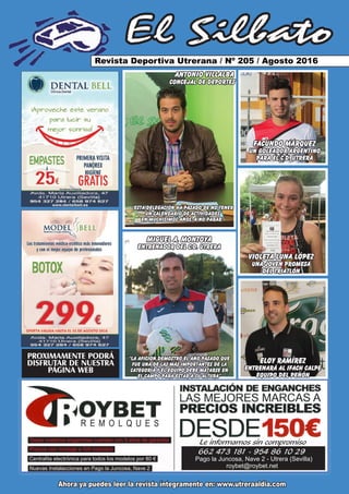 El Silbato
Revista Deportiva Utrerana / Nº 205 / Agosto 2016
Ahora ya puedes leer la revista íntegramente en: www.utreraal...