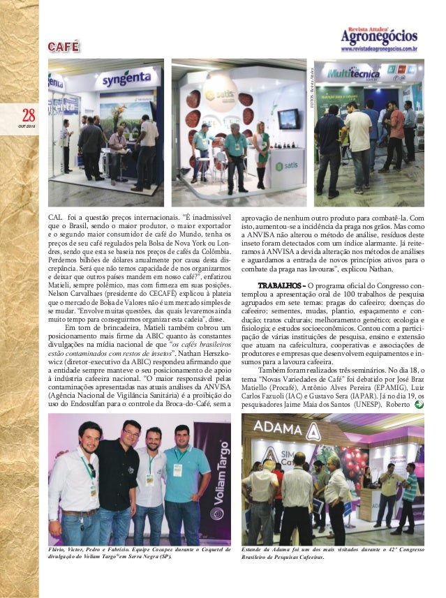 Pesquisas Cafeeiras foram debatidas no 42º Congresso Brasileiro em Se