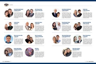 Amway Empreendedores | | Amway Empreendedores50 51
SAFIRA
“Nós entramos há quatro anos
na Amway, porque gostamos
muito dos produtos e percebe-
mos a possibilidade de ajudar as
pessoas e terem liberdade. Aqui,
somos livres e tivemos muitas
mudanças em nossas vidas.
Maria de Jesus Corre Mata
e Paulo Barki
CURITIBA (PR)
“Foram muitos fatores que nos
encorajaram a entrar na Amway,
como os produtos de alta qualida-
de e as viagens de incentivo. Es-
tamos em uma empresa que dá
oportunidade de crescer e mudar
a vida do próximo com isso.”
Maria Francineide Sá
e Manoel do Nascimento
GUARULHOS (SP)
“A liberdade de tempo é o que
mais mudou em nossas vidas
ao fazer parte desse negócio e
mais para frente será a liberda-
de financeira. Nunca pensamos
em fazer viagens internacionais
e, agora, vemos que podemos.”
Noemi Shirley KrothAlbrecht
eValirioAdirAlbrecht
JARAGUÁ DO SUL (SC)
“Vimos a oportunidade de liberda-
de de escolha e decidimos entrar.
Nosso objetivo é levar a liberdade
que temos para o maior número
de pessoas. A Amway nos deu
uma nova perspectiva, um cami-
nho repleto de realizações.”
Natalia Gabriel Martins
eAlexandreAlves Martins
GUARULHOS (SP)
“A Amway nos proporcionou
crescimento pessoal e financei-
ro. O sistema de capacitação da
Amway, quando aplicado no dia
a dia, tem o poder de transfor-
mar qualquer pessoa que tenha
o desejo de mudar sua vida.”
NeideVieira
e Laura Lima
GUARULHOS (SP)
Atual Esmeralda
“Após me recuperar de um cân-
cer, sonhava em ajudar meu ma-
rido com a aposentadoria, então
entrei no negócio. Hoje, posso aju-
dar as pessoas e não tem preço
que pague. A Amway mudou e ain-
da vai mudar muito nossa vida.”
Lucimara ReisTeixeira
e SilasTeixeira
GUARULHOS (SP)
Atual Safira Fundador
“Vimos a Amway como uma das
únicas alternativas para crescer-
mos pessoalmente e financeira-
mente, ajudando e levando es-
perança para diversas famílias,
apresentando a possibilidade de
um novo estilo de vida.”
Luciana Peruzin
e Alan Birck
CONCÓRDIA (SC)
Atual Safira Fundador
“Quando comecei a entender o
negócio, vi uma oportunidade na
qual teria qualidade de vida e de
voltar a sonhar. Nossa missão de
vida é ajudar o próximo sempre e
a Amway contribuiu, fazendo aflo-
rar essa nossa vontade.”
Lilian Charquesi Costa
e Gerson de Lima Costa
POÁ (SP)
Atual Safira Fundador
“Vimos uma oportunidade de ren-
da extra e, hoje, nós temos mais
tempo livre e mudamos como pes-
soas com a Amway. Nossa maior
conquista foi fazer muitos amigos
ao longo dessa trajetória e tê-los
em nosso grupo.”
Jurema Maria Cattoni Demonti
e Mengalvio Demonti
RIO DOS CEDROS (SC)
“Nesse negócio, vimos a oportu-
nidade de ajudar pessoas a reali-
zarem os seus sonhos. O sistema
educativo nos proporciona segu-
rança para fazer o negócio. A maior
conquista foi termos nos tornado
Embaixadores Nutrilite.”
Renilda Krebs
e Jorge da Silva Lima
CONCÓRDIA (SC)
Atual Esmeralda
“Tínhamos vontade de ter liber-
dade de tempo e otimizá-lo para
curtir com a família. É gratificante
ver as pessoas que ajudamos re-
alizarem seus sonhos. O sistema
educativo da Amway impacta to-
dos que estão no negócio.”
Rosane Marchioro Papini
e Jhon MarceloWigo
SORRISO (MT)
“Somos vendedores por natureza
e buscávamos por uma nova opor-
tunidade. Temos alegria em ser
Empresários. Crescemos, melhora-
mos e mudamos como pessoa. Re-
vimos nossos conceitos e a Amway
mudou nosso estilo de vida.”
“Entramos em função de realizar
nossos sonhos e nossos objeti-
vos. Ajudamos pessoas a realiza-
rem seus sonhos e, como conse-
quência, realizamos os nossos.
Na Amway, nós aprendemos a
respeitar ainda mais o próximo.”
Sandra Maria GobbiTreto
e Mauro LuizTretto
LUCAS DO RIO VERDE (MT)
Sidma Salete Barbieri Basso
e IdezioAugustinho Basso
VISTA ALEGRE (RS)
“Nós entramos na Amway para
termos mais tempo com a nossa
família e viver uma vida melhor.
A facilidade de mudar a vida de
pessoas e o agradecimento por
termos apresentado a Amway são
as melhores partes do negócio.”
“Os princípios da Amway estão de
acordo com os nossos e nossa
missão é levar esperança para os
lares brasileiros. É muito satisfató-
rio saber que, com essa oportuni-
dade, podemos levar a bandeira
do Brasil ao mundo.”
Simone Cechinel Barcki
e Jorge Barcki
AMPÉRE (PR)
Tatiana Guerra Barbosa
e Fábio Pinto Barbosa
GUARULHOS (SP)
Atual Safira Fundador
Atual Esmeralda Fundador
 