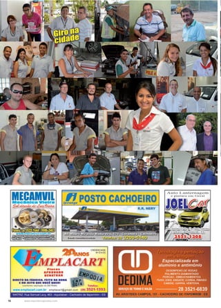 16 www.reportercapixaba.com
MECAMVILMacênlca Vieira
,...oi. ditraão de L, . 1'~
ff POSTO CACHOEIROlptranga
~' .~ :' .
' ,
·~~
4ft _ CREDENCIADA
~ N°014-ES
MPLACARTPlacas
APROVADO
DENATRAN
DIRETO DA FABRICA, FEITO NA HORA
E DO JEITO QUE VOCIE QUERI Telefax:
(conforme resoluçao do DETRAN) . •
3521
_
1593www.emplacart.com.br emplacart@gma,J.com (28)
MATRIZ: Rua Samuel Levy, 463 - Aqu1daban - Cachoeiro de ltapem1rim -
R.R. NERY
Auto Lante rnagern
e pintura c rn Ger ,;d
ri , ~ j l ~t((
110
 