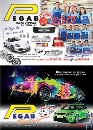 15www.reportercapixaba.com
~
...r'! -
~ .. - ~•-
E G A B ~~
AUIOPBças
T.B. PESSINE - ME
1 Cl f_cfr' d<J /
! ~oÇCltM)•
"'e:.,O>
.,
É
Maria Ortiz •Cachoeiro de ltapemirim •ES
~ JJ.li""lailll:: (próximo ao Posto Jovino) TELEFAX: (28) 3521-0386
i/e ~ o .
Celular: ~ (28) 9885-7344
 