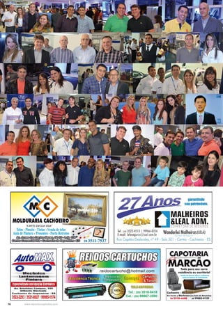 16 www.reportercapixaba.com
Avio~
o o·M,@,çêgJ,ça
~ll.l.@.l!ill.ªQ@.llt-
l!J!{g_tUl!i'I~
•~1,. . ,~1,,,. •Tol:T1l Jl:.I(fillllW.1
Av. A ri&tld o& Campos, '18S
C llbe r t o M achado
Cnch o o l ro d e l t;:1p emlrim - l!S
3522,2293/3521,8027199985-1574
·~··,.
' I
' A 11"9~~ uaranUndo
~ I_L&L....:7 seuPatrimônio.
lei.:12113522-4513 l 99966-0356
E-mail: leloseguros@uol.com.br
MALHEIROS
&LEAL ADM.CORRETORA DE SEGUROS
Wanderlei Malheiros(LELAl
Ruo Copitõo Deslondes, nº 49 - Solo 501 -Centro - Cochoeiro - ES
~-..--
( .. ~[É; ;
11:tfq=l/11,i_:(_tf,
el.: (28) 3518-0418
el.: (28) 99967-3590
Cachoeiro - E
Em frente a Marbrasa (ao lodo do Bros.inha)
283S18-6608 28 99883-0159
 