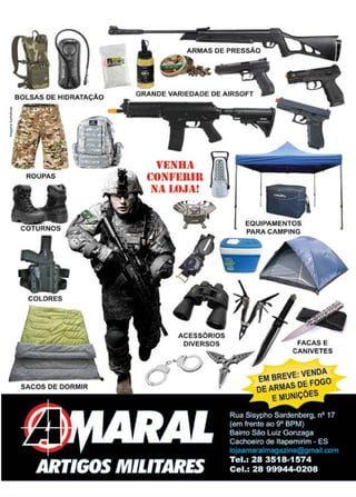 35www.reportercapixaba.com
1 - - , -
"""'Ar, - .
- '1
IEQUIPAMEN'fOS
PARA CAMIPI G
1
'FACAS E
CA liVETES
E~'JEND.J
oEFOGO
,.
 