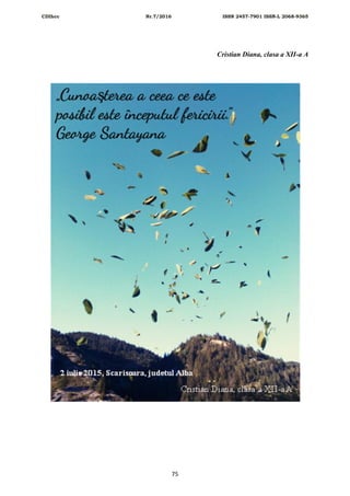 CDIhcc Nr.7/2016 ISSN 2457-7901 ISSN-L 2068-9365
75
Cristian Diana, clasa a XII-a A
 