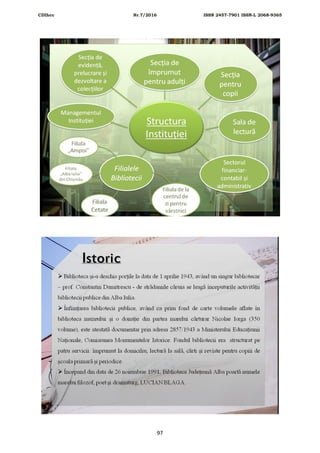 CDIhcc Nr.7/2016 ISSN 2457-7901 ISSN-L 2068-9365
97
 