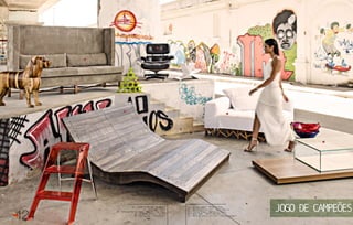 16
17
18
19
20
21
16 – Cachorro Labrador em madeira
17 – Banco Dom - Larco
18 – Poltrona Charles Eames - Charles e Ray Eames
19 – Pirâmide Infinity – Kartell
20 – Chaise Long – Terra Brasil
124
23
24
25
Jogo de campeões21 – Escada Upper – Alberto Meda
22 – Revisteiro Kartell – Mario Bellini
23 – Chaise Rippa – Marcus Ferreira
24 – Moon Bowl – Mario Bellini
25 – Mesa de Centro Vitrine – Larissa Diegoli
 