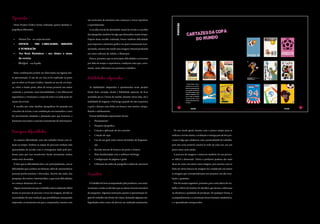 Tipografia
Neste Projeto Gráfico foram utilizadas quatro famílias ti-
pográficas diferentes:
•	 Minion Pro - no corpo de texto
•	 Stencil - nos  cabeçalhos, rodapés 	
e numeração
•	 You Rook Marbelous - nos títulos e nome
da revista
•	 BlackJack - nos bigodes
Estas combinações podem ser observadas nas figuras des-
ta apresentação. O uso da cor rosa já foi explicado na parte
que se refere ao Projeto Gráfico. Quanto ao uso da cor bran-
ca, sobre o fundo preto, além de tornar possível um maior
contraste e, portanto, mais leiturabilidade, é um diferencial
ergonômico e visual para o corpo de texto e as indicações de
seções da revista.
A escolha por estas famílias tipográficas foi pautada nos
conceitos da revista, e sua combinação nos tamanhos e cores
foi previamente estudada e planejada para que houvesse a
harmonia necessária a uma boa transmissão de informações.
Principais dificuldades
As maiores dificuldades com este trabalho foram com re-
lação ao tempo. Embora as etapas do processo tenham sido
apresentadas de acordo com o cronograma dado pelo pro-
fessor, para que isso acontecesse foram necessárias muitas
noites mal-dormidas.
É claro que as dificuldades têm a ver, principalmente, com as
dificuldades que a prática irá eliminar, além de características
pessoais perfeccionistas e obcecadas. Através das aulas, das
pesquisas, dos textos e tutoriais lidos, o que eram dificuldades
no começo deixaram de o ser.
Alguns momentos em que o trabalho esteve realmente difícil
foram no processo de procura e troca de imagens, devido às
necessidades de uma resolução que possibilitasse uma grande
impressão; os momentos em que o computador, mesmo com
um acréscimo de memória ram começou a travar repentina
e repetidamente.
A escolha inicial da identidade visual da revista e a escolha
das tipografias também foi algo que demandou muito tempo.
Depois desta escolha realizada, houve também dificuldade
para importar o elemento gráfico no qual a numeração é po-
sicionada, mesmo este sendo uma imagem vetorial produzida
em outro software da Adobe, o Illustrator.
Parece, portanto, que as principais dificuldades ocorreram
por falta de tempo e experiência, condições estas que, certa-
mente, serão diferentes nos próximos trabalhos.
Habilidades adquiridas
As habilidades adquiridas e aprimoradas neste projeto
foram bem variadas, desde a habilidade suprema de ficar
acordada até as 5 horas da manhã, durante vários dias, até a
habilidade de enganar o InDesign quando ele não respeitava
o grid e deixava uma linha em branco sem motivo, atrapa-
lhando o alinhamento.
Outras habilidades importantes foram:
•	 Planejamento
•	 Pesquisa tipográfica
•	 Criação e aplicação de um conceito
•	 Criação de capa
•	 Uso de um grid, entre outras atividades de diagrama-
ção
•	 Revisão através de boneca em preto-e-branco
•	 Mais familiaridade com o software InDesign
•	 Configuração de páginas e grids
•	 Utilização de estilos de parágrafo e estilos de caracteres
Sugestões
O trabalho foi bem acompanhado pelo professor, com escla-
recimento a todas as dúvidas que os alunos tiveram iniciativa
de perguntar. Algumas instruções quanto à apresentação di-
gital do trabalho não foram tão claras, deixando algumas am-
biguidades sobre como ela deveria ser realizada exatamente.
De um modo geral, mesmo com o pouco tempo para se
realizar a revista inteira, a avaliação e entrega parcial dos pro-
cessos é algo que colaborou com a pontualidade do trabalho,
pois não seria possível concluí-lo todo de uma vez, em um
prazo mais curto ainda.
A procura de imagens e anúncios também foi um proces-
so difícil e demorado. Talvez o professor pudesse dar mais
dicas de como encontrar estas imagens, pois mesmo com os
links de vários bancos de imagens foi complicado encontrar
as imagens que correspondessem aos assuntos, em alta reso-
lução, e gratuitas.
Não há muitas sugestões, portanto, pois a esta altura do tra-
balho é difícil de lembrar de detalhes que fariam a diferença
na eficiência e qualidade da produção. De qualquer forma, o
acompanhamento e a orientação foram bastante satisfatórios,
e o aprendizado enriquecedor.
 