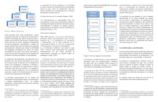58 59 
Figura 1. Modelo disciplinar 
Cada disciplina como orden clasificatorio, separa de manera particular sus campos de conocimiento y establece la jerarquía que sitúa su rango de acción y aunque como efecto de esta acción es evidente el gran avance que tuvo la ciencia; mediante el surgimiento de nuevos problemas, metodologías y campos de estudio, también trajo como consecuencia la acelerada especialización, situación que redujo la posibilidad del paradigma disciplinario de cubrir las nuevas necesidades de la ciencia. Otro efecto que limitó su actuar fue que parte del supuesto que la realidad está dividida en naturaleza/espíritu o sujeto/objeto. 
La dimensión socio-histórica de aplicación de la disciplina tuvo dos efectos principales en el marco de la acción social. El primero con la fundación de centros de investigación, academias e institutos a cargo de la generación de conocimiento científico –teniendo como base este modelo- y la segunda se da en los sistemas educativos, con la organización curricular a partir de la determinación de áreas de conocimiento organizado por disciplinas. 
La acelerada especialización de los campos del conocimiento fue generando rigidez, incomunicación y “ruptura epistemológica” entre los campos establecidos e incluso entre otras formas de expresión humana como el arte. 2 
2 El “debate” entre las ciencias de la explicación y la comprensión, así como las diferencias entre los paradigmas metodológicos cuantitativos y cualitativos, que “abrieron” el campo temático y dieron origen a nuevas concepciones de la ciencia. 
La aparición de nuevos problemas y la necesidad de nuevas formas de construcción del conocimiento derivó en una “crisis de explicación” para los nuevos problemas de investigación que el modelo disciplinario no pudo resolver. 
El efecto de esta crisis lo comenta (Tamayo, 1990) 
“La especialización en determinadas áreas del conocimiento, lo mismo que el desarrollo científico y tecnológico de algunas disciplinas, han hecho avanzar aceleradamente el progreso en algunos aspectos, especialmente en las ciencias exactas y aplicadas a la producción técnica.” (27) 
Otros autores establecen 
(Max, 2004, pág. 04). “Con el correr del tiempo las facultades fueron especializándose cada vez más. Surgieron así, y se multiplicaron las disciplinas y subdisciplinas. En un libro publicado en la Universidad de Illinois en 1950, ya se enumeraban 1,100 disciplinas, sin incluir las humanidades”. 
Las “revoluciones científicas” que desde el siglo XVII, tuvieron como consecuencia las constantes manifestaciones de una crítica incesante al reduccionismo3 proponían un urgente cambio de paradigmas. (Kuhn, 1983) 
“…rechazamos que esa metodología sea exclusiva para todas las ciencias. Existen varios métodos y de acuerdo a la naturaleza del objeto que se estudia, será el método que se utilice, por ser el más adecuado al fenómeno investigado” (Rendón, 2001, pág. 05). 
Como establece la cita anterior, surge un nuevo enfoque desde el cual se observa la complejidad del objeto de estudio y éste demanda que la ciencia combine nuevos campos de conocimiento y actividades humanas que aparentemente eran contradictorios. Por ejemplo; en la mecánica cuántica la discontinuidad y la escala de lo infinitamente pequeño exigían una nueva visión de la física. (Morín, 1991). Desde mediados del siglo XX, la complejidad se instala en todas partes, y se traduce como una puesta en crisis pero también 
3 El reduccionismo se entiende como la explicación “de la causa y efecto desde un enfoque lineal”. Es decir que a toda causa responde un efecto posterior en el tiempo y siempre de la misma manera. 
como un reto a nuestra racionalidad sobre las nuevas interpretaciones de la ciencia. 4 
Figura 2. Nuevos campos de conocimiento 
Con relación a la transición de la vieja comprensión disciplinar hacia las reorganizaciones científicas del siglo XXI, De la Herrán (1999) reconoce el surgimiento de diferentes enfoques y los identifica como aportes integradores convergentes. 
“La década de los años 1975-85 se considera la gran década en la que se produce el Cambio y Refundación de la Ciencia Contemporánea basada en el concepto de Autoorganización como coronación científica. En esta década en forma más o menos simultánea, varios enfoques fueron desarrollándose independientemente, los que, a su tiempo, no siempre con la alegría de 
4 En los sistemas complejos se debe ir eliminando de manera sistemática una serie de propiedades y comportamientos que usualmente se emplean en la descripción de estos sistemas. La aparición de nuevos conceptos que trascienden las descripciones del sistema original y que tienen que ver con el comportamiento global de este, es esencial para definir lo complejo. 
sus descubridores, resultaron estar interrelacionados entre sí, constituyendo los elementos del nuevo rompecabezas científico como aportes integradores y convergentes de una Nueva Síntesis” (De la Herrán Gascón, 1999, pág. 4) 
La conclusión de este apartado es que el modelo disciplinario de la ciencia produjo una ruptura con las formas “tradicionales” de producción del conocimiento científico, llegando a una insuficiencia que hacía imposible el avance de la ciencia y dio paso al enfoque horizontal, caracterizado por analizar al objeto de estudio considerando los conocimientos de fuentes o entornos diversos de la misma familia epistemológica (ciencias o artes), o disciplinas aparentemente lejanas o ajenas, así como de otros conocimientos, no necesariamente reconocidos como los pertenecientes a alguna disciplina formalmente establecida pero que resulten útiles para la comprensión del objeto. (De la herrán gascón, 1999) 
La multidisciplina y pluridisciplina 
En este apartado analizaremos el ámbito de compresión de la ciencia desde el modelo de la multidisciplina y pluridisciplina. Revisaremos sus fundamentos y sus principios lógicos de “necesariedad” y suficiencia.5 
El modelo de multidisciplina moderno, tiene un fuerte énfasis a mediados del siglo XX, se define como un espacio en donde se aborda al objeto de estudio desde el campo de muchas ciencias. A diferencia del modelo disciplinario, ya no hay objetos de estudio particulares, por el contrario, éstos pueden ser atendidos por diferentes disciplinas en un tiempo sincrónico. 
El siguiente Figura nos puede dar una idea de la representación del modelo multidisciplinario. 
5 La lógica de la necesariedad y suficiencia, es un ámbito de diálogo de la ciencia en la medida a que ningún modelo es superado por el otro, más bien atiende a problemas distintos de acuerdo a su nivel de suficiencia.  