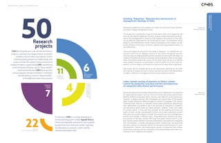 COES has financed, up to now, 50 internal research
projects, covering a vast range of topics of interest
related to social conflict and cohesion, from a
multidisciplinary perspective. Additionally, each
project includes the support and participation of
students funded or supported by COES, contributing
to the formation of human capital. These numbers
reinforce the idea that COES has acquired a
virtuous dynamic among its members, resulting in
multidisciplinary research among members
of the different universities involved.
The
socioeconomic
dimensions
of conflict
Social and
political
conflict
Group and
individual
interactions
Geographiesofconflict:
thespatialdimensionof
socialconflictandcohesion
Interline
(Cross-thematic Research)
Research
projects
6
7
50
11
4
22
Thesocioeconomic
dimensionsofconflict
Avoiding “Rabanitos”. Reproduction mechanisms of
management ideology in Chile.
The general objective of this project is to study how and why Chilean busines-
ses avoid, manage and penalize unions.
The project has a timeframe of two and half years, with a first stage that will
focus on two specific objectives. The first consists of describing the overall pic-
ture of the management of unions in Chile, based on the analysis of the Labor
Survey (ENCLA) undertaken by the Directorate of Labor. The emphasis will be
placed on the differentiation of the Chilean businesses on this subject, as well
as the influence of the socio-economic, regional and organizational factors on
said differences.
The second objective, during this first stage of research, is to identify the me-
chanisms that form an ideology contrary to the unions among the business
elite, focusing on undergraduate business students. On one hand, the hope is to
measure the effect the distinct business school programs have on the dispo-
sition of this elite towards the unions. On the other hand, the aim is to identify
other relevant instances of socialization on the formation of an anti-union dis-
position, such as religion, socioeconomic level and the association experience.
This project will be complemented by the information gathered by the COES
2014 survey in relation to trust in unions, and with the work of the Observatory
of Labour Conflicts on managerial actions during collective conflicts.
Labor market sorting of teachers in Chile’s school
system by inequality aversion and the consequences
on inequality educational performance
Numerous experimental studies indicate that social preferences are important
for organizational aspects, such as choice of contract and worker performance.
Whether different employers attract workers with different social preferences,
however, is largely unknown. We investigated the classification of the teacher
labor market among the different types of schools in Santiago, Chile, and we
measured their aversion to inequality using simple distributive selection ga-
mes. Additionally, we tested to see if the aversion to inequality is related to
the educational performance of these teachers’ students. Three main types
of schools coexist in Chile and they compete for the students and financing:
public schools, private unsubsidized schools and private subsidized schools
(the latter two include religious schools). The schools have very heterogeneous
profiles and compete in different ways. These differences influence the selec-
tion process of the labor market. We found that public schools and Fe y Ale-
gría (Jesuits) attract teachers who are substantially more adverse to inequality
than the teachers in private subsidized schools. Furthermore, we found that
teachers’ aversion to inequality affects the educational performance on stan-
dardized tests. Teachers who have greater aversion to inequality have a higher
performance average and less inequality on the standardized exams after con-
trolling for their happiness and quality.
Researcher
Francisca Gutiérrez
Researcher
Claudia Sanhueza
Furthermore, COES is currently developing an
interdisciplinary project named, Agenda Teórica
(Theoretical Agenda), with which it aims to gather
perspectives from diverse disciplines regarding
the definitions of cohesion, conflict and the
relationship between them.
1514CENTRE FOR SOCIAL CONFLICT AND COHESION STUDIES
 