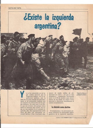 Revista CRISIS -  Existe la izquierda argentina  5-8-1983