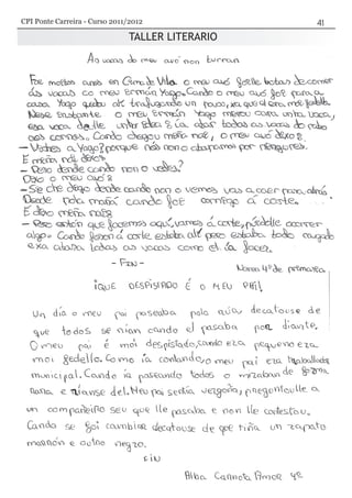TALLER LITERARIO
CPI Ponte Carreira - Curso 2011/2012
 