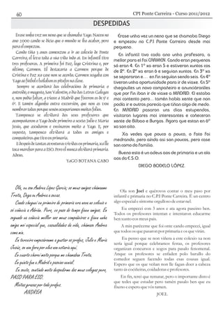 DESPEDIDAS
CPI Ponte Carreira - Curso 2011/2012
 