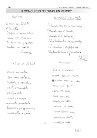 CPI Ponte Carreira - Curso 2014/201558
II CONCURSO “TROITAS EN VERSO”
 