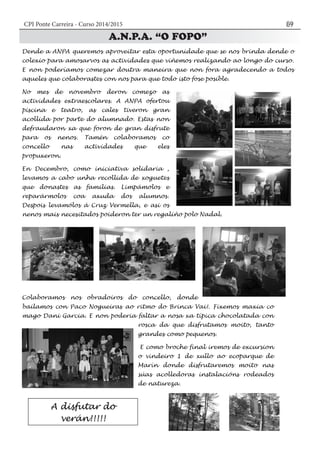 CPI Ponte Carreira - Curso 2014/2015 59
 