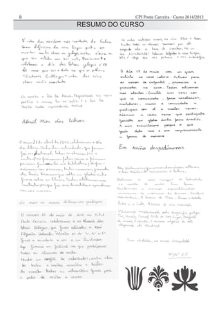 CPI Ponte Carreira - Curso 2014/20156
RESUMO DO CURSO
 