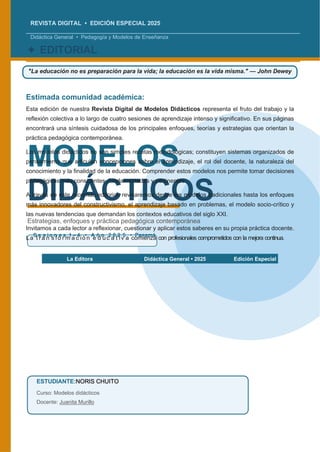 Revista digital sobre los modelos didacticos y su importancias | PDF