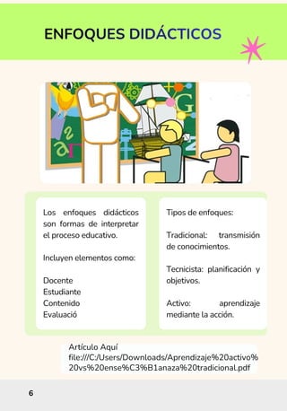 Modelos Didácticos: Teorías, Enfoques y rol del docente. | PDF