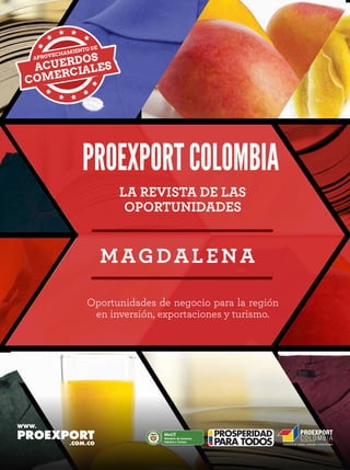 Revista de oportunidades proexport Magdalena