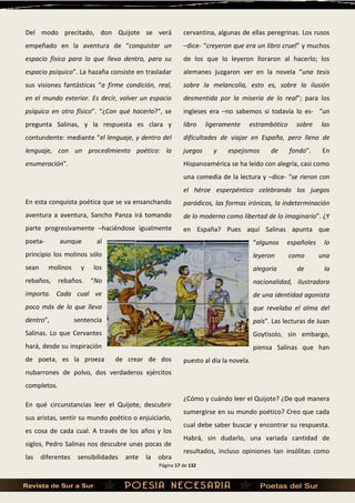 Página 17 de 132
Del modo precitado, don Quijote se verá
empeñado en la aventura de “conquistar un
espacio físico para lo ...