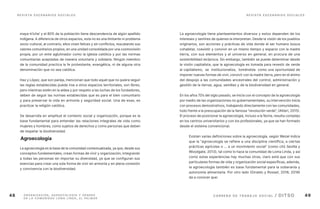 51
50
revista escenarios sociales
revista escenarios sociales
carrera de trabajo social / DITSO
La agroecología es una alt...