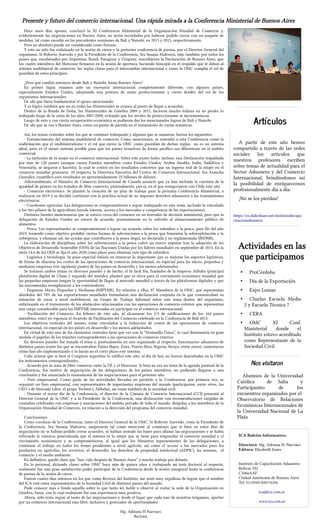 ICA Boletín Informativo.
Directora: Mg. Adriana H. Narváez
Editora: Elizabeth Jones
Instituto de Capacitación Aduanera
Bol...